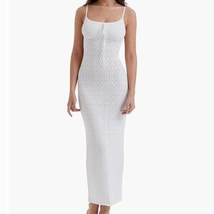 House of CB Myla Pointelle Maxi Sweater Dress